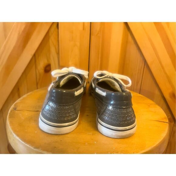 Dexter Brand Women's Gray  Sequined Low-Top Canvas Boat Shoe SZ 9 - Picture 4 of 6
